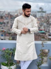 Premium Elite Chest embroidered panjabi code 718_img_3