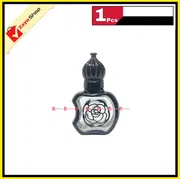 Empty Roll on attar Bottle Glass apple shape 10ml Refillable  Black Color 1pcs_img_2