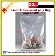 Liner Transparent poly Bag Size 18x24 Trash Bag 10 pcs_img_0