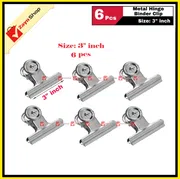 Metal Steel Hinge Clip Binder Paper Clip Size 3 inch Pack of 6 pcs_img_0