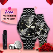 Olevs Stainless Steel Fashionable Couple Watches_img_0