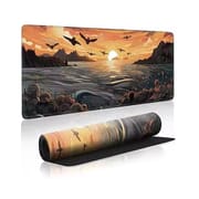 Gaming Mouse Pad Large Waterproof Waves Seagull Anime XL Natural Rubber Keyboard Mat_img_0