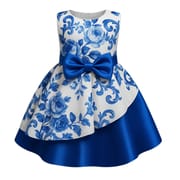 Kids Girls Fashionable All Over Flower Pattern Party Dress (1 to 4 years)_img_2