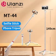 Ulanzi MT-44 1.46M Extend Selfie Stick Tripods Tripod With phone Clamp For Cameras Cellphone Samsung iPhone Huawei Xiaomi Stand_img_0