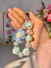 Blue wool flower charm_img_0