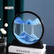 Creative 3D Moving Sand Art Hourglass Flowing Quicksand, Deep Sea, Sandscape Mountain Painting Office Home Decor Gift_img_0