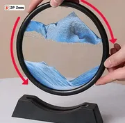 Creative 3D Moving Sand Art Hourglass Flowing Quicksand, Deep Sea, Sandscape Mountain Painting Office Home Decor Gift_img_3