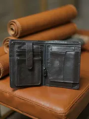 Black Chocolate Premium 100% Genuine Cow Leather Wallet_img_3