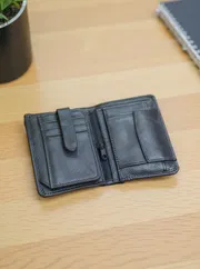 Black Premium 100% Genuine Cow Leather Wallet_img_1