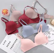 women Seamless t-shirt bra Underwear Sexy Gathered Bras Soft Breathable Bras Solid Color Underwear Girls Women Underwear Accessories_img_11