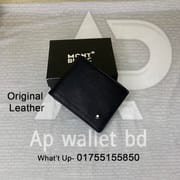 Mont Blanc Genuine Leather B-Fold Wallet With OG Box_img_0
