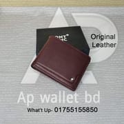 Mont Blanc Genuine Leather B-Fold Wallet With OG Box_img_2