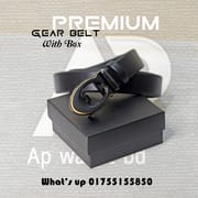 Coach Premium Original Leather Gear Buckle Belt With Box_img_2