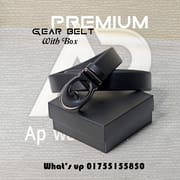 Coach Premium Original Leather Gear Buckle Belt With Box_img_3