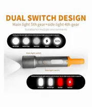 GearUP K57 Multifunctional Rechargeable Torch, Flashlight Zoomable LED Flashlight_img_2