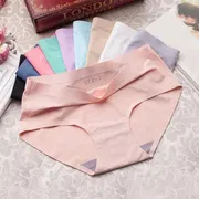 Women Ice Silk Non-trace Breathable High Waist Sexy Briefs Triangle Female Comfort_img_0