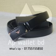 Armani Automatic Alloy Buckle Genuine Leather Belt with box_img_5