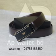 Armani Automatic Alloy Buckle Genuine Leather Belt with box_img_1