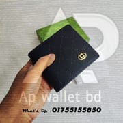 Gucci Emobossed Premium Short Black wallet with OG Box & Dust bag_img_1