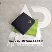 Gucci Emobossed Premium Short Black wallet with OG Box & Dust bag_img_5