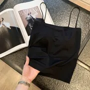Tank Tops Female Bras Spaghetti Strap Fashion Camisole Wireless brassiere Seamless underwear_img_10