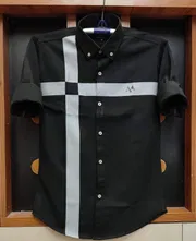 New trendy Block print shirt Black_img_2