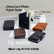 Metal Card Holder Trifold Wallet With Box_img_0
