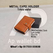 Metal Card Holder Trifold Wallet With Box_img_2