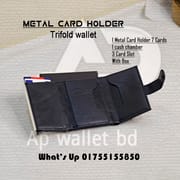 Metal Card Holder Trifold Wallet With Box_img_4
