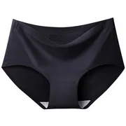 Women Ice Silk Non-trace Breathable High Waist Sexy Briefs Triangle Female Comfort_img_7