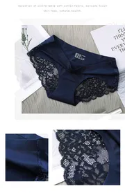 Lace Briefs Women Plus Size Ladies Ice Silk Seamless Underwear European US Female Underpants Hot Style_img_9