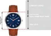 TIMEX  Blue Dial Leather Strap Analog Watch - For Men_img_3