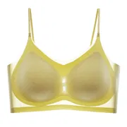 Ultra Thin Ice Silk Seamless Underwear Women Plus Size Sexy Top Soft Breathable Wireless Solid Lingerie Gathered Invisible Padded Bra_img_7