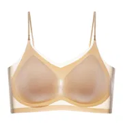 Ultra Thin Ice Silk Seamless Underwear Women Plus Size Sexy Top Soft Breathable Wireless Solid Lingerie Gathered Invisible Padded Bra_img_9