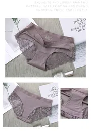 Lace Briefs Women Plus Size Ladies Ice Silk Seamless Underwear European US Female Underpants Hot Style_img_8