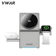 Maxco MW11 Qi2 3-in-1 MagSafe Wireless Charger – Auto-Rotating Phone Dock, 15W Fast Charging for iPhone, Apple Watch & AirPods  | Price in BD_img_2