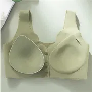 Large Size Maternity Seamless Bra with Lace Detailing Comfortable Stylish Lace Front Button Wireless Removable Padded Pushup Bra Top_img_7