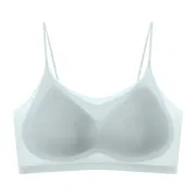 Ultra Thin Ice Silk Seamless Underwear Women Plus Size Sexy Top Soft Breathable Wireless Solid Lingerie Gathered Invisible Padded Bra_img_10