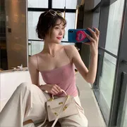 Tank Tops Female Bras Spaghetti Strap Fashion Camisole Wireless brassiere Seamless underwear_img_8