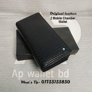 Mont Blanc Duble Mobile Chamber Original Leather Long Wallet With Box_img_5