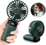 Portable Mini Fan with 5 Speeds & LED Display – USB Rechargeable, Quiet, for Travel & Desk Use_img_0