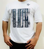 Gonji White Graphic Drop Shoulder T-Shirt_img_1
