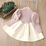 Kids Girls Winter Knit Bow Warm Long Sleeve Party Dress (6 months to 5 years) for BABUU_img_6