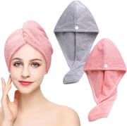 Super Absorbent Microfiber Hair Towel – Quick Dry Hair Wrap with Button for Women – Soft & Lightweight | Price in BD_img_1