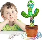 Dancing Cactus Talking Cactus Stuffed Plush Toy Electronic Toy with Song Plush Cactus Potted Toy Early Education Toy for Kids_img_0