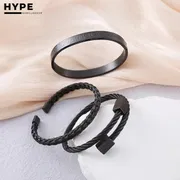 3 pcs Black bracelet set_img_1