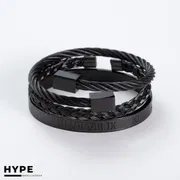 3 pcs Black bracelet set_img_2