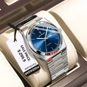 POEDAGAR 930 Men's New Luxury Luminous Date Week Stainless Steel Quartz Watch For Men_img_7
