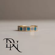 Emerald Open Ring for Women & Men | Minimalist Geometric Adjustable Alloy Ring | European & American Trend Jewelry Spring 2025_img_8