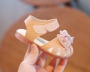 Kids Girls Reinstone Fabric Bow Knot Stylish Summer Sandals (6 months - 3 years)_img_5